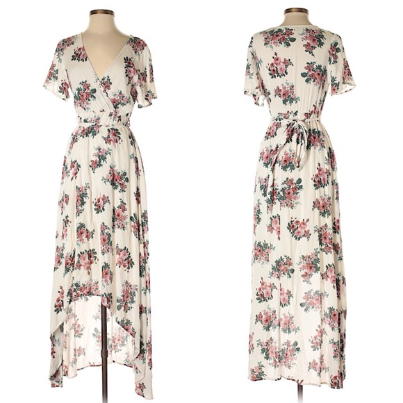 ILLA ILLA Dresses & Skirts - Illa Illa Floral High Low Hem Boho Maxi Dress